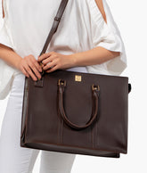 Dark brown laptop bag